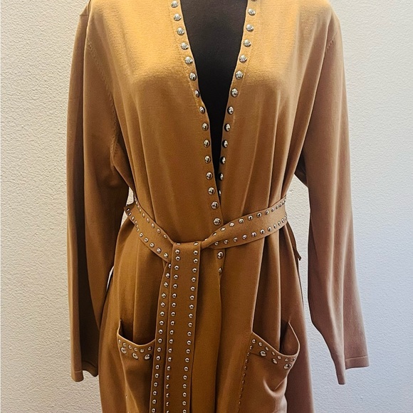 INC International Concepts Sweaters - INC International Concepts Camel Studded Cardigan